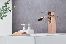 Carregar imagem no visualizador da galeria, Torneira Monocomando Cascata Lavabo Banheiro Bica Baixa Rose Gold