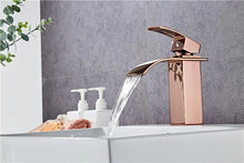 Carregar imagem no visualizador da galeria, Torneira Monocomando Cascata Lavabo Banheiro Bica Baixa Rose Gold