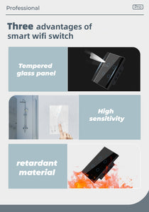 Interruptor Inteligente Touch Screen Wifi Preto ou Branco